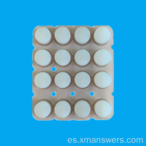 Almohadilla de botón de elastómero de silicona transparente para LED